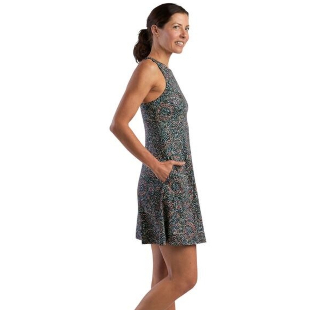 Title Nine Bia Romper Dress XL Convertible Snap Closure Shelf Bra Pockets - Picture 2 of 9